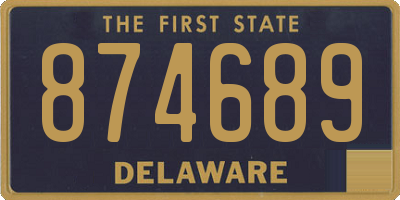 DE license plate 874689