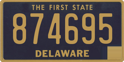 DE license plate 874695