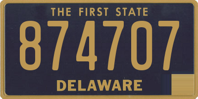 DE license plate 874707