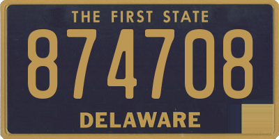 DE license plate 874708