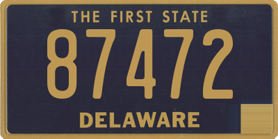 DE license plate 87472
