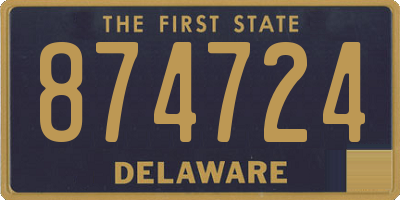 DE license plate 874724