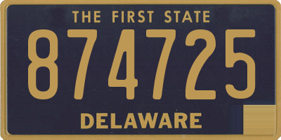 DE license plate 874725