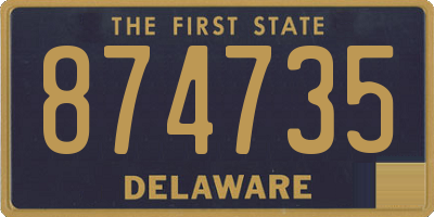 DE license plate 874735