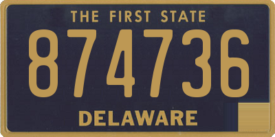 DE license plate 874736