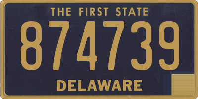DE license plate 874739