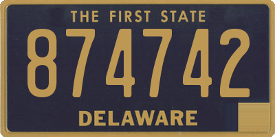 DE license plate 874742