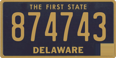 DE license plate 874743