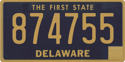 DE license plate 874755