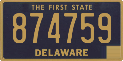 DE license plate 874759