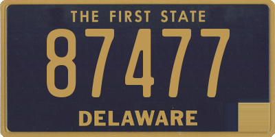 DE license plate 87477