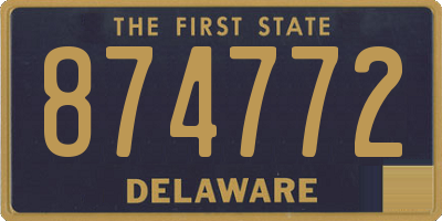 DE license plate 874772
