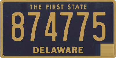 DE license plate 874775