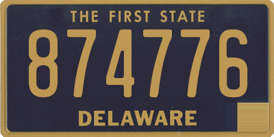 DE license plate 874776