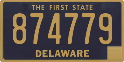 DE license plate 874779