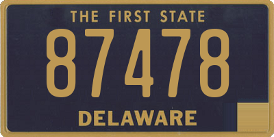 DE license plate 87478