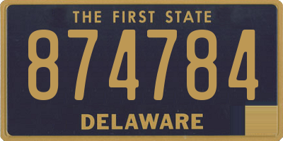 DE license plate 874784