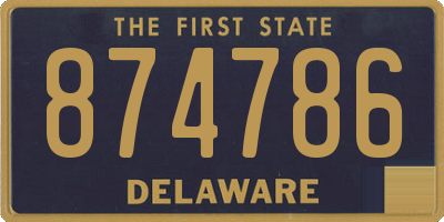 DE license plate 874786