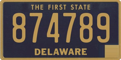 DE license plate 874789