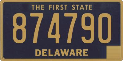 DE license plate 874790