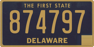 DE license plate 874797