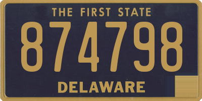 DE license plate 874798