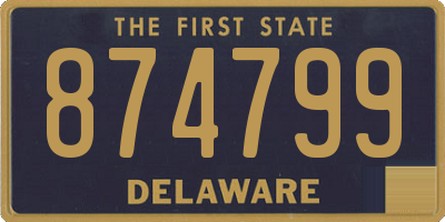 DE license plate 874799