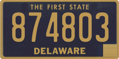 DE license plate 874803