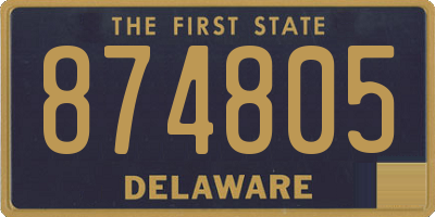 DE license plate 874805