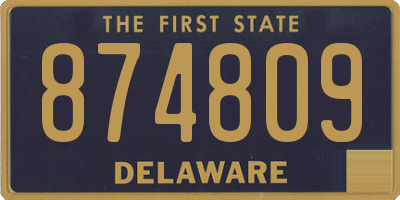 DE license plate 874809
