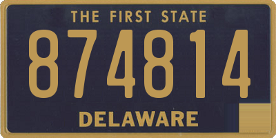 DE license plate 874814
