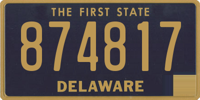 DE license plate 874817