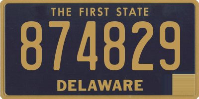 DE license plate 874829