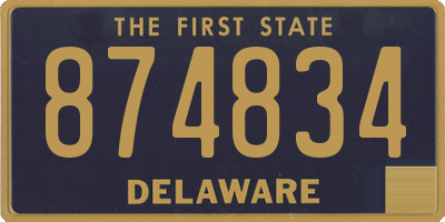 DE license plate 874834