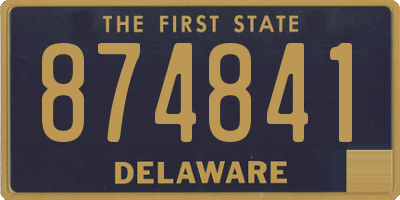 DE license plate 874841