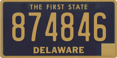 DE license plate 874846