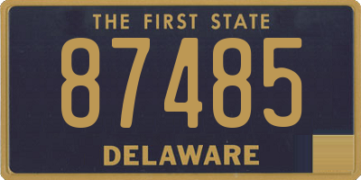 DE license plate 87485