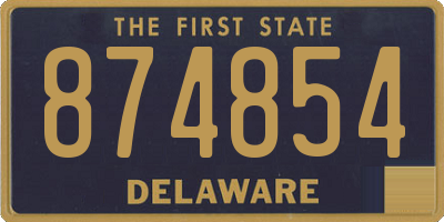 DE license plate 874854