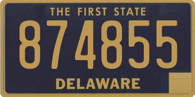 DE license plate 874855