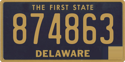 DE license plate 874863