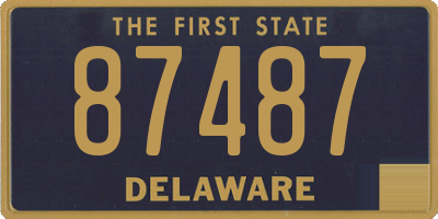 DE license plate 87487