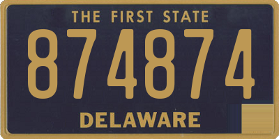 DE license plate 874874