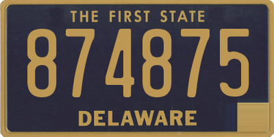 DE license plate 874875