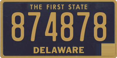 DE license plate 874878