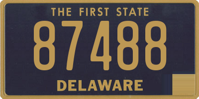 DE license plate 87488