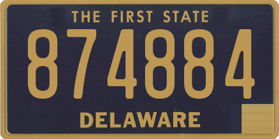 DE license plate 874884