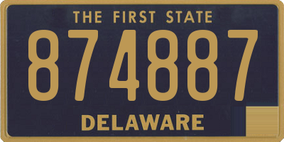 DE license plate 874887