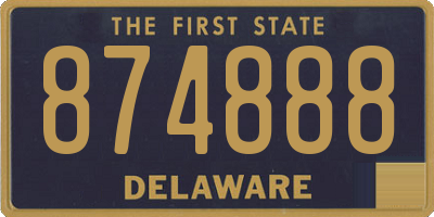 DE license plate 874888