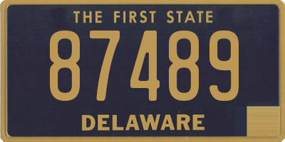 DE license plate 87489