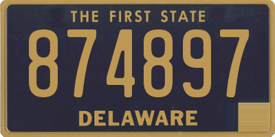 DE license plate 874897